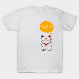 Purrfect smart cat design T-Shirt